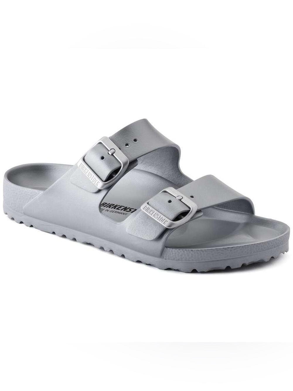 Birkenstock Arizona Essentials Metallic silver unisex sandals